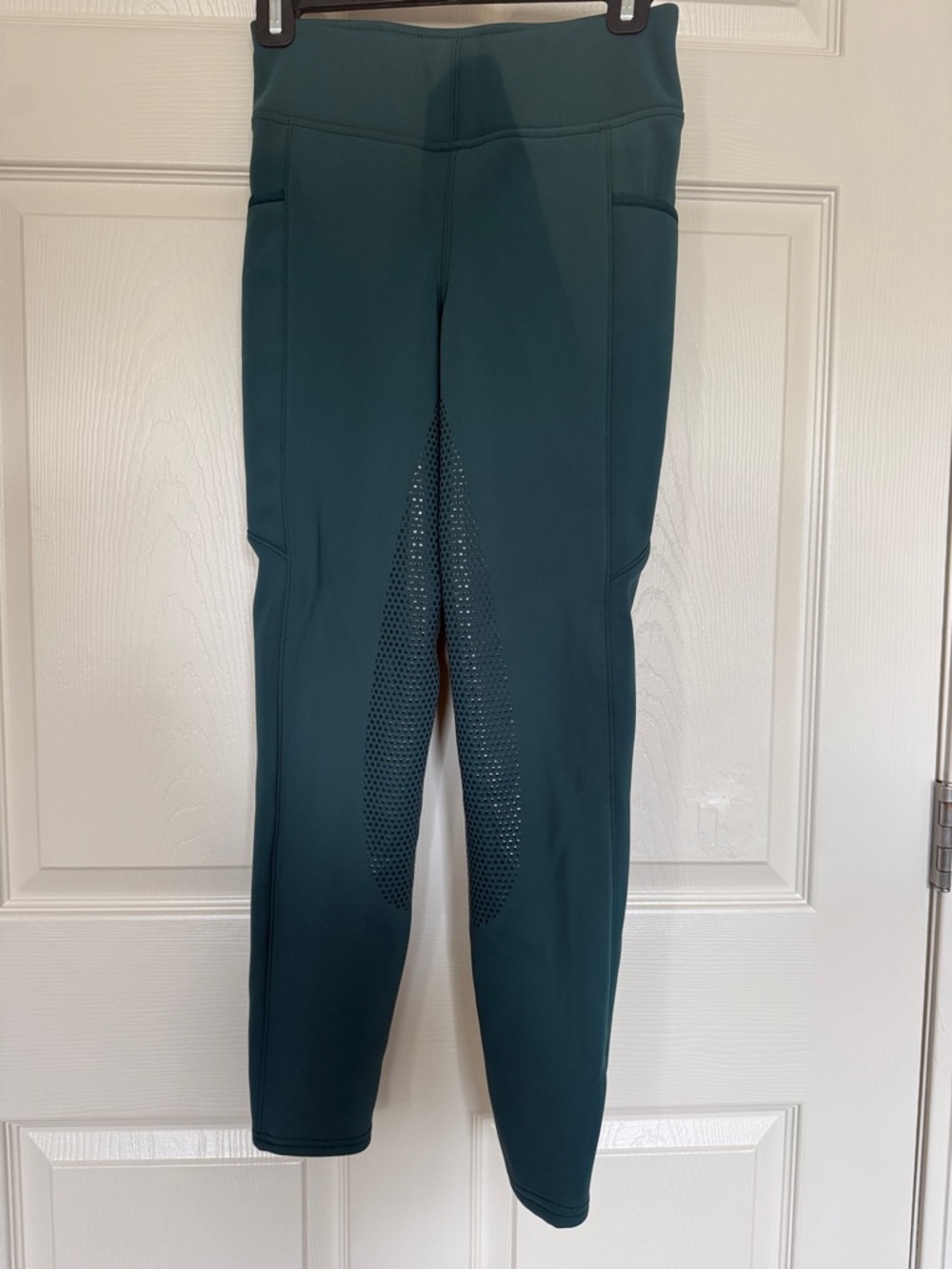 Women’s High-Waist Teal Leggings with Knee Grip